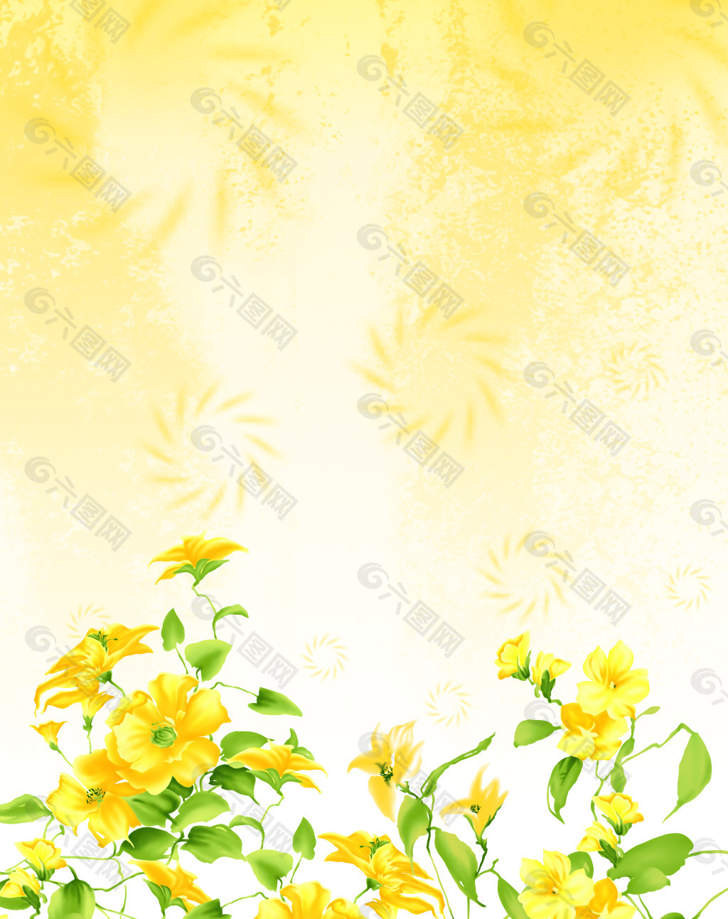 黄色的花朵 底纹设计