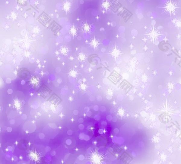 星光灿烂的紫色背景矢量