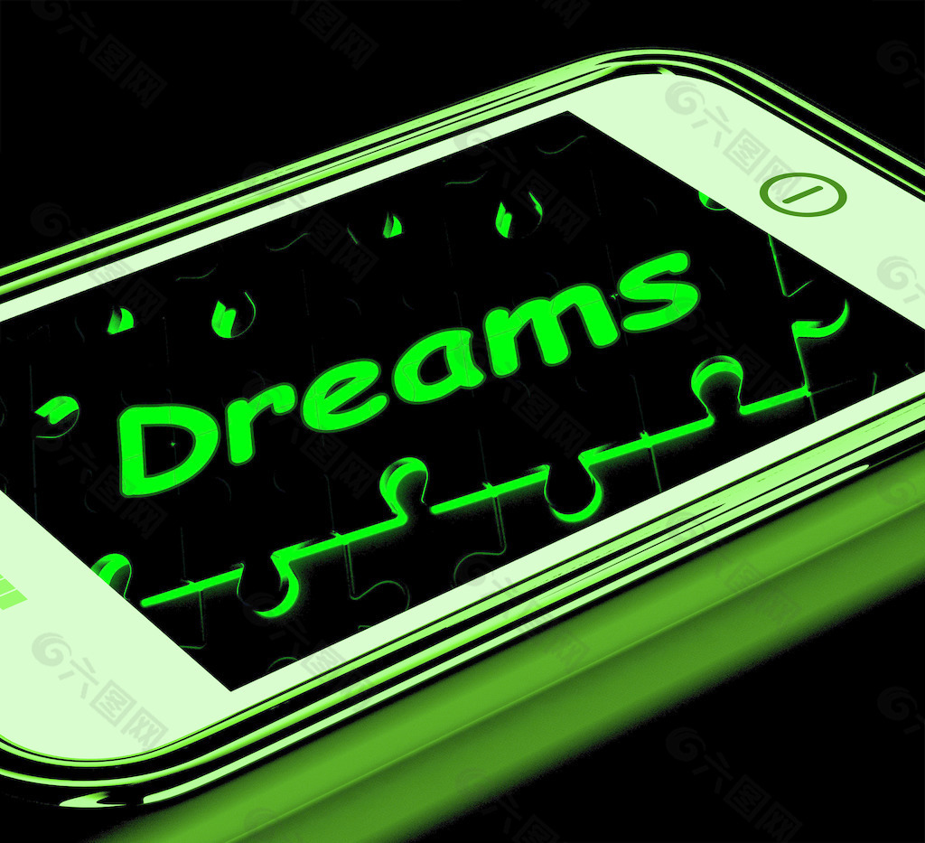 智能手机上显示的愿望梦想