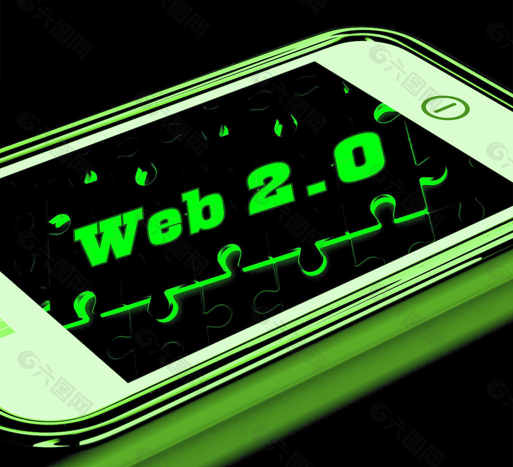 0智能手机上显示Web 2社交网络
