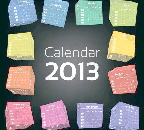 2013创意会议日历矢量素材16