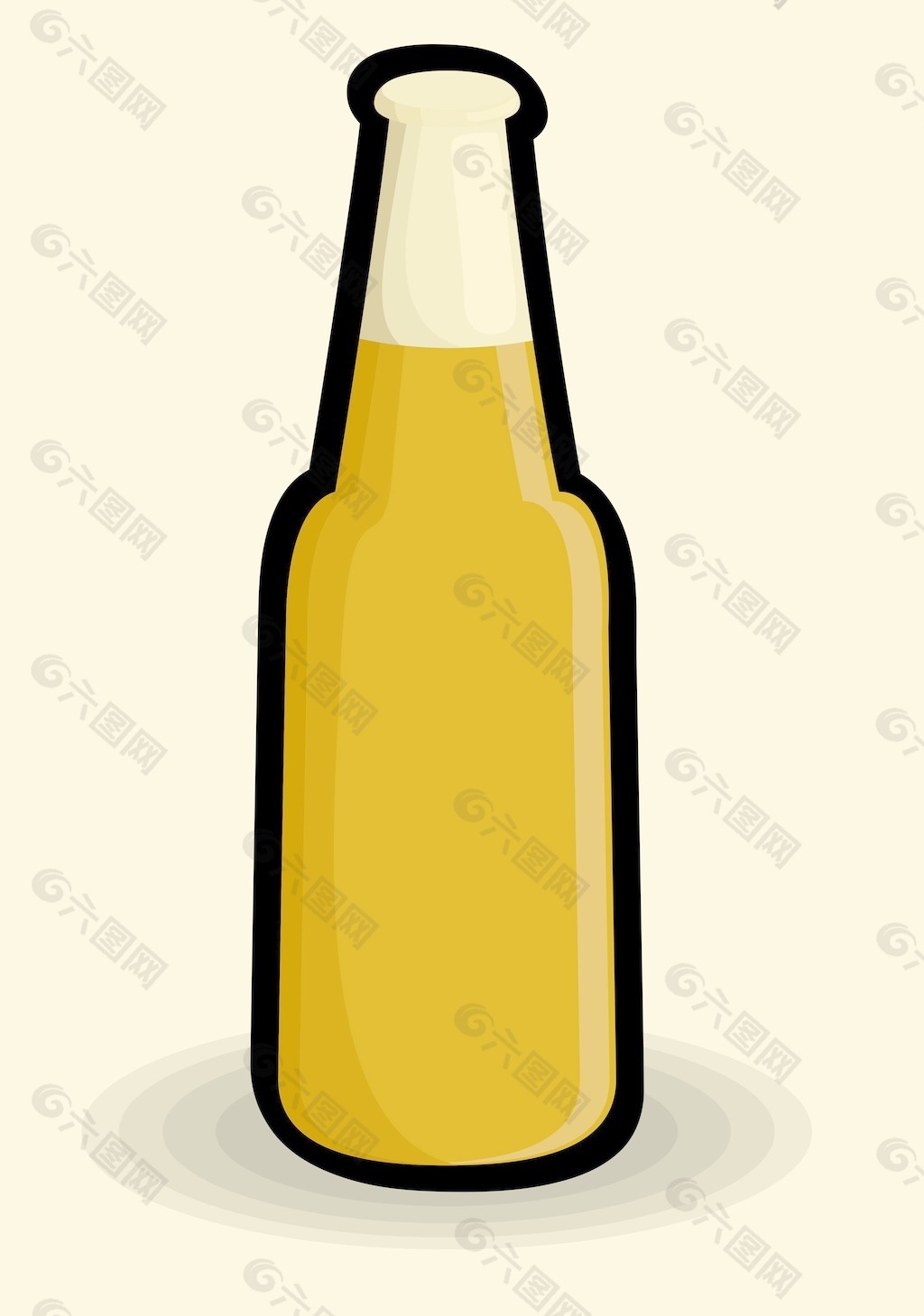 复古黄色瓶