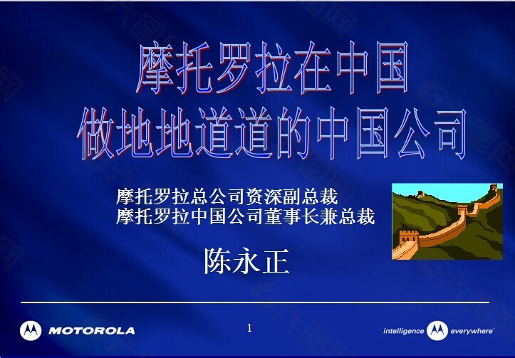 Motolora自我介绍PPT