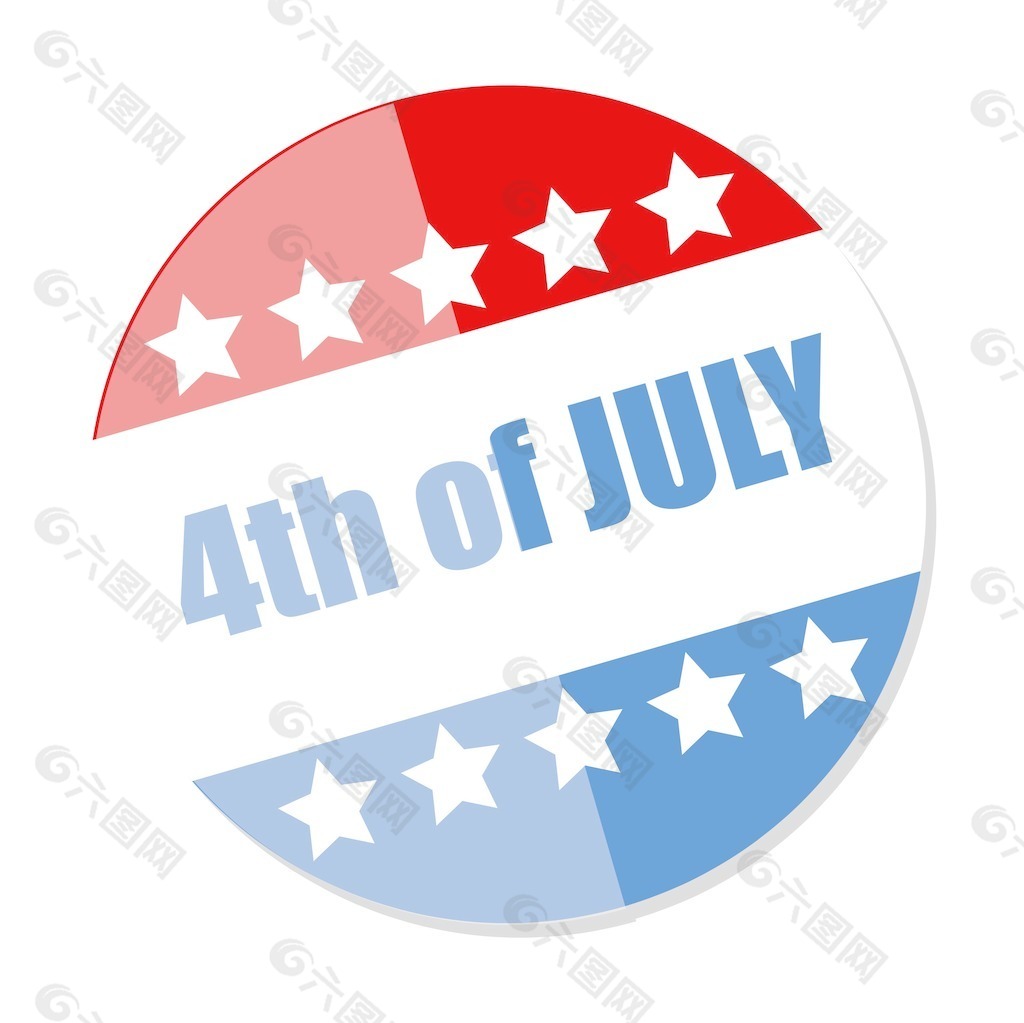 美国独立日的主题设计徽章矢量