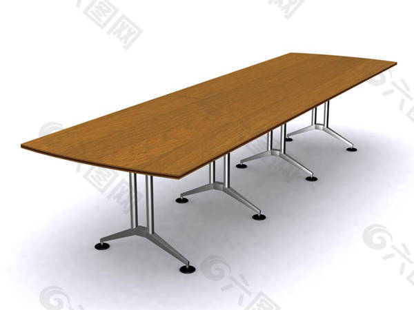 木制条形桌子家具装饰模具模型