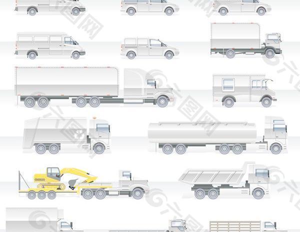 重型汽车矢量素材2重型车辆矢量