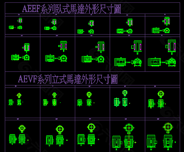 东元马达/电机外形图