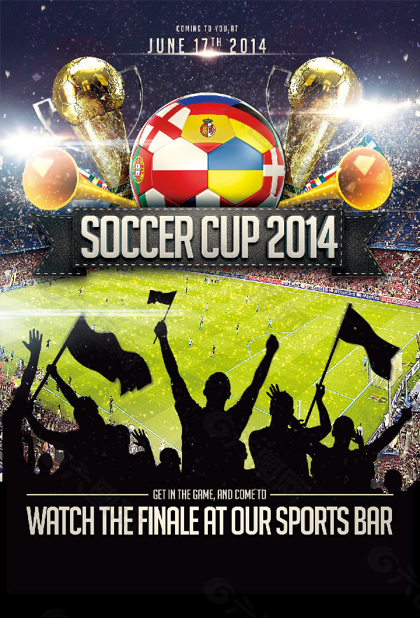 世界杯狂欢对决宣传海报