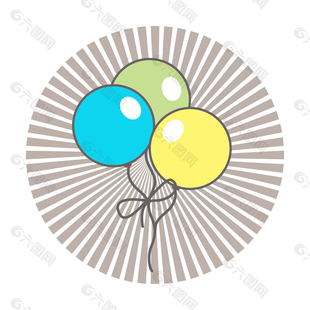 复古的彩色气球的背景