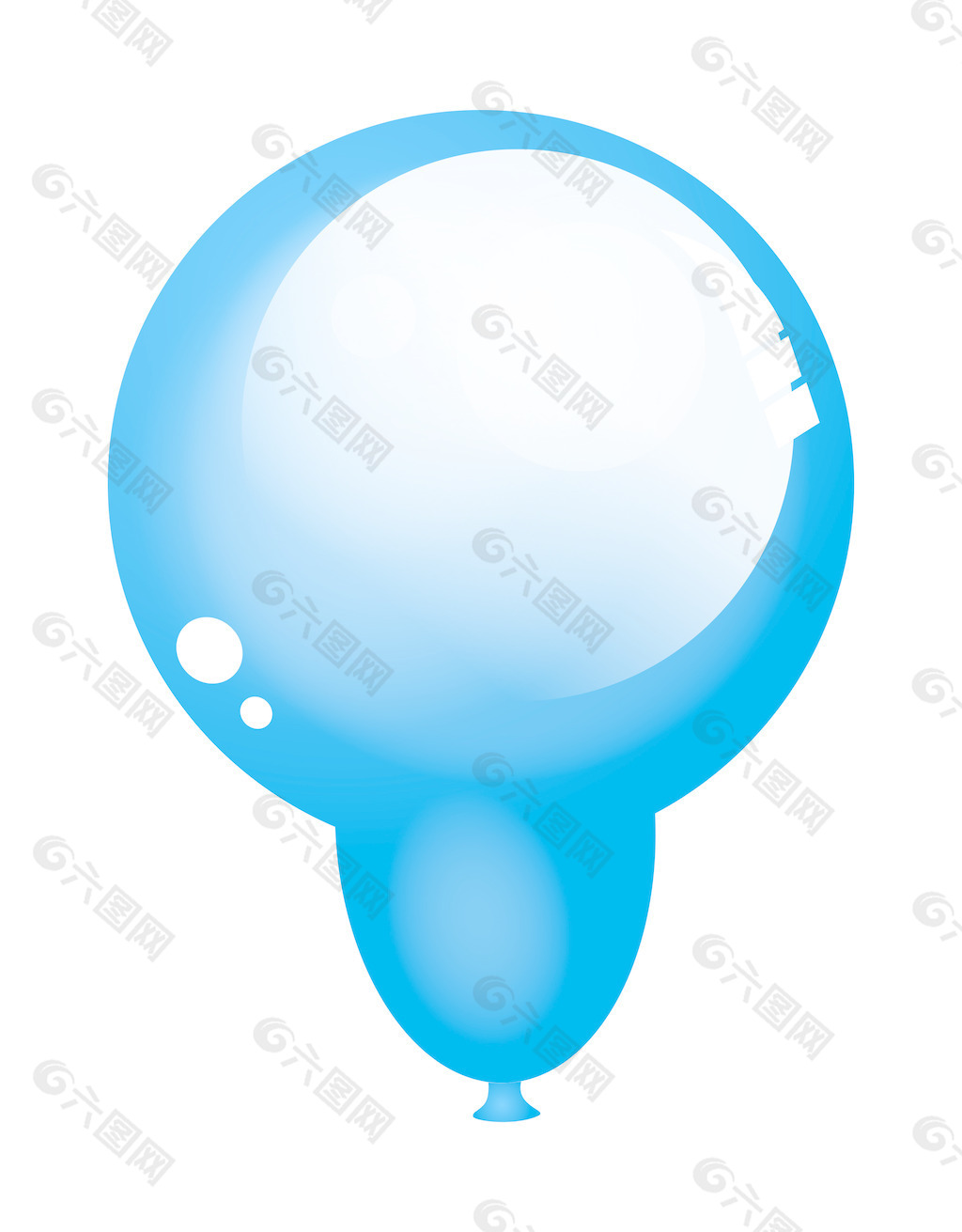 蓝色光泽的气球