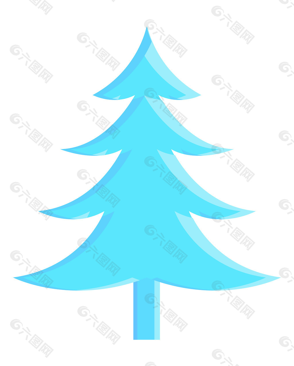 蓝色圣诞树的形状