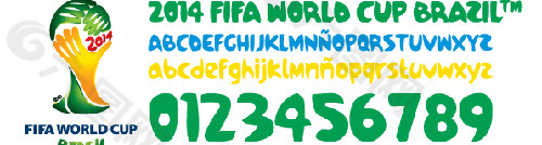 2014巴西世界杯搞笑国际足联字体