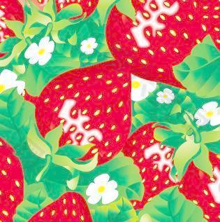 红草莓矢量无缝模式