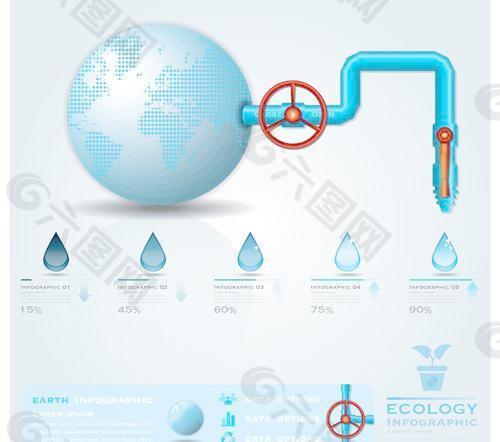 创新生态水信息图形矢量05