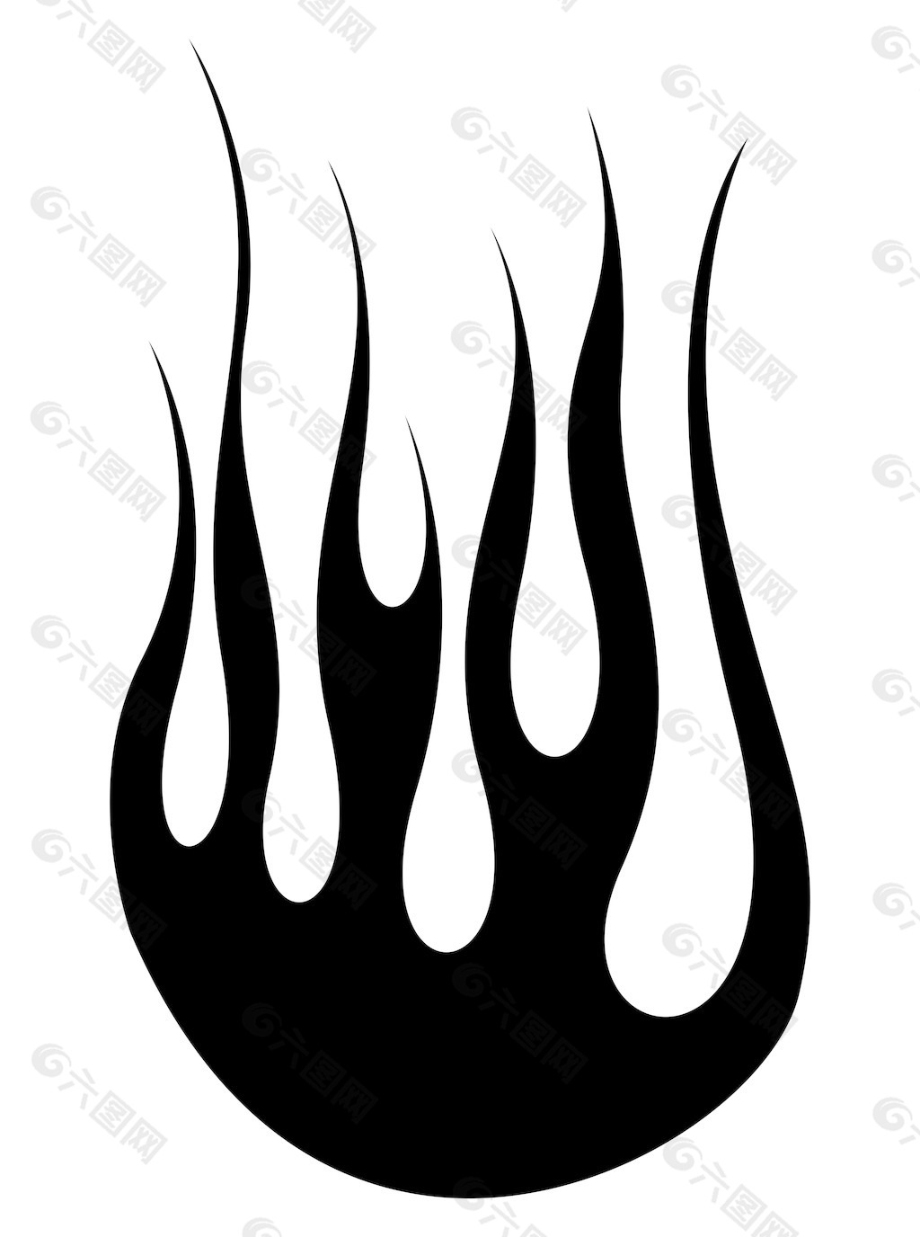 黑色火焰形状设计