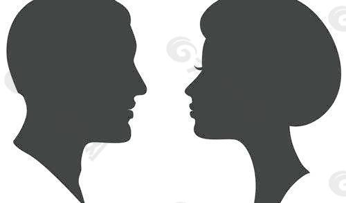创造性的男人和女人剪影矢量集02