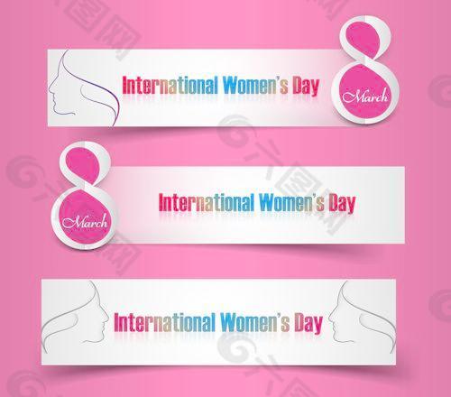 8三月国际妇女节的设计矢量图01
