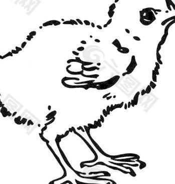 小鸡剪贴画