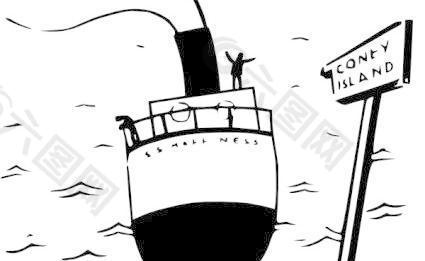 帆船剪影剪贴画漫画