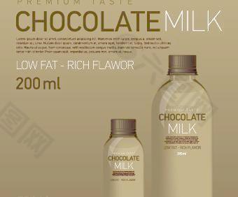 创造性的巧克力牛奶广告覆盖向量05