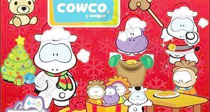 可爱的卡通人物cowco圣诞节矢量主体材料