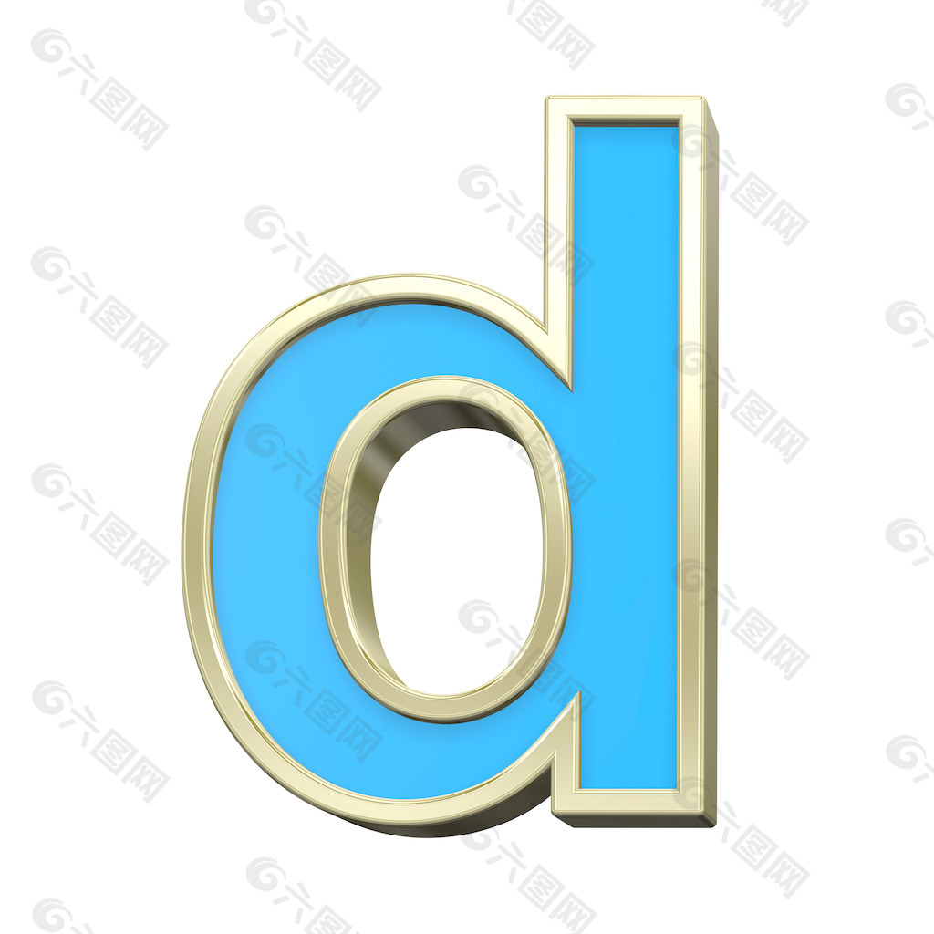 小写字母从绿松石金框字符集