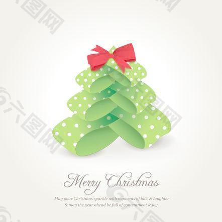 创意的圣诞树圣诞卡片矢量04