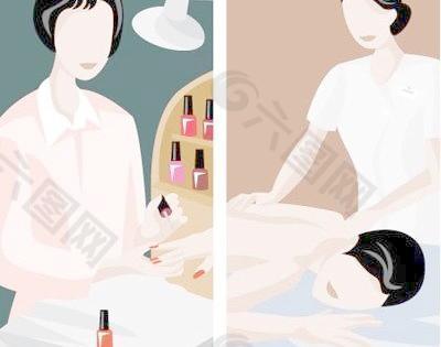 修指甲、按摩图解