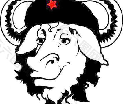 GNU帽牛剪贴画