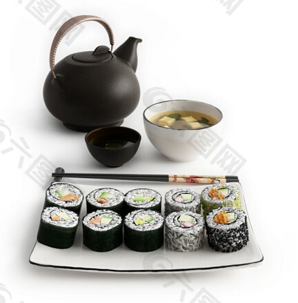 寿司清茶模型