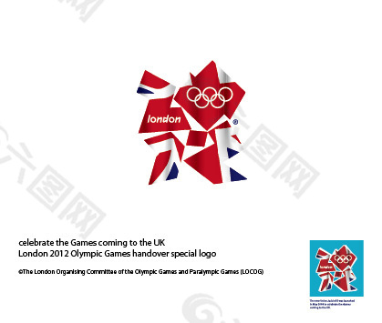 轮敦2012奥运会旗交接特别版会徽