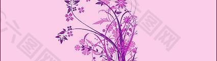 时尚的紫色的花