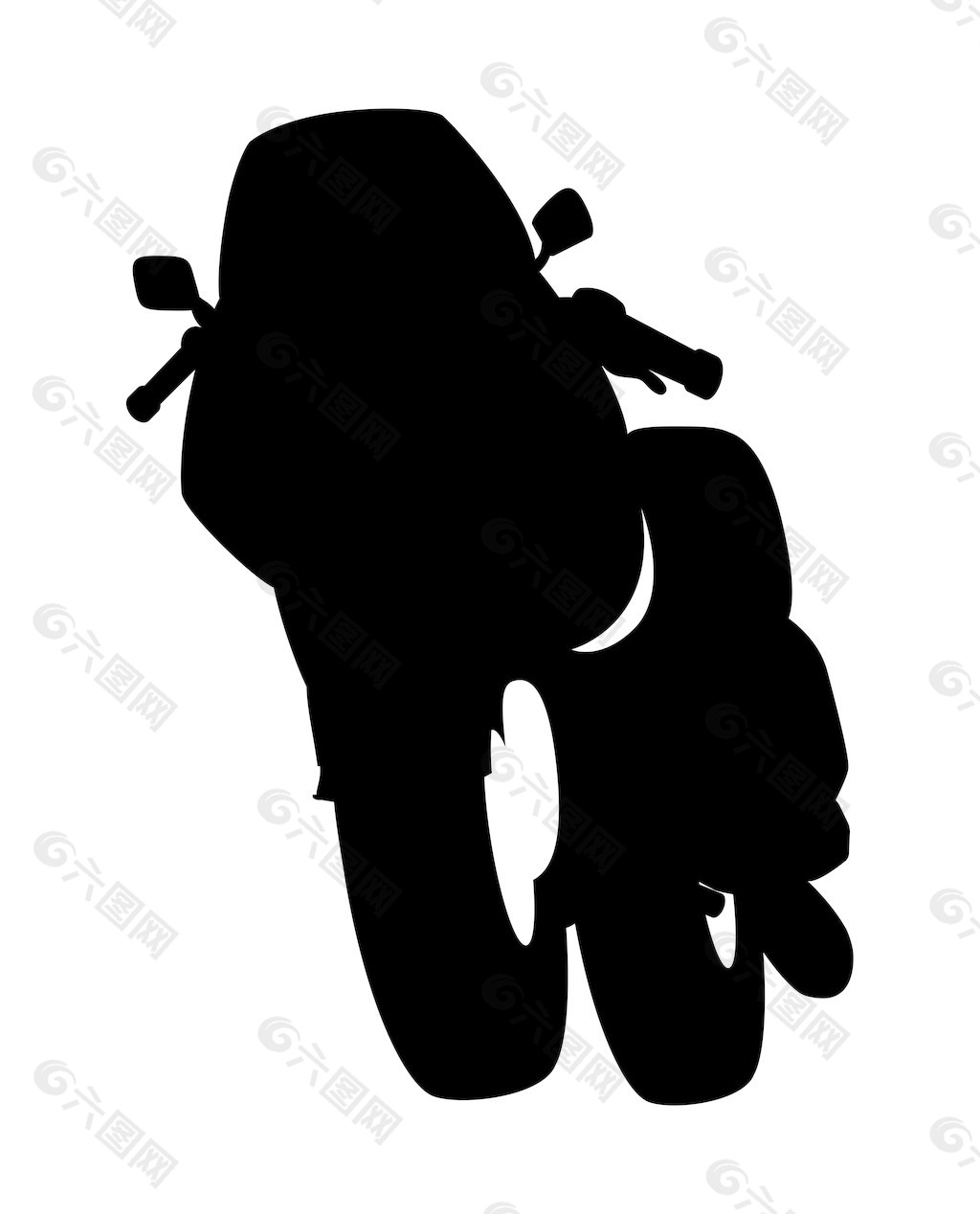 摩托车剪影