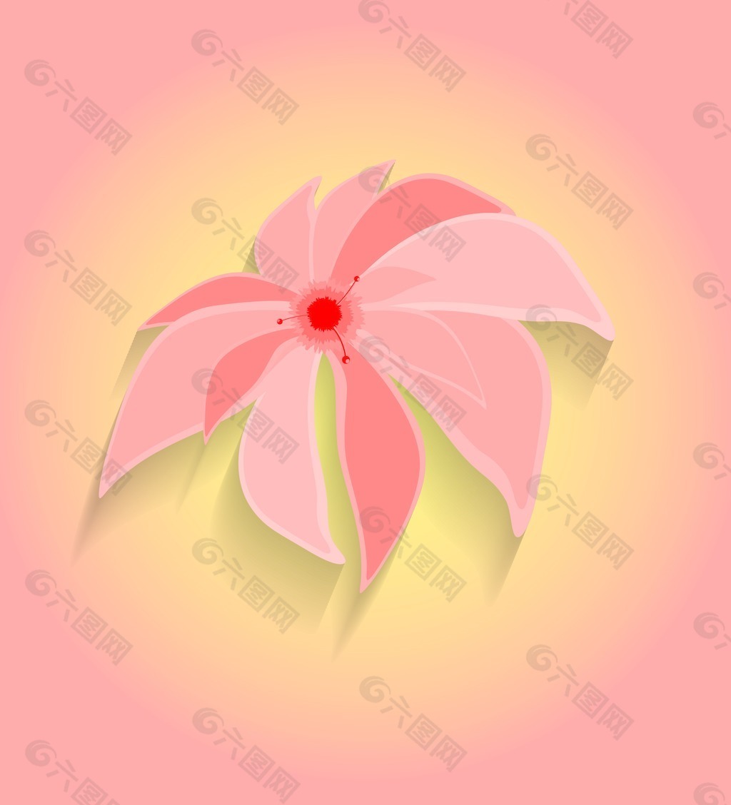 粉红色的花型设计