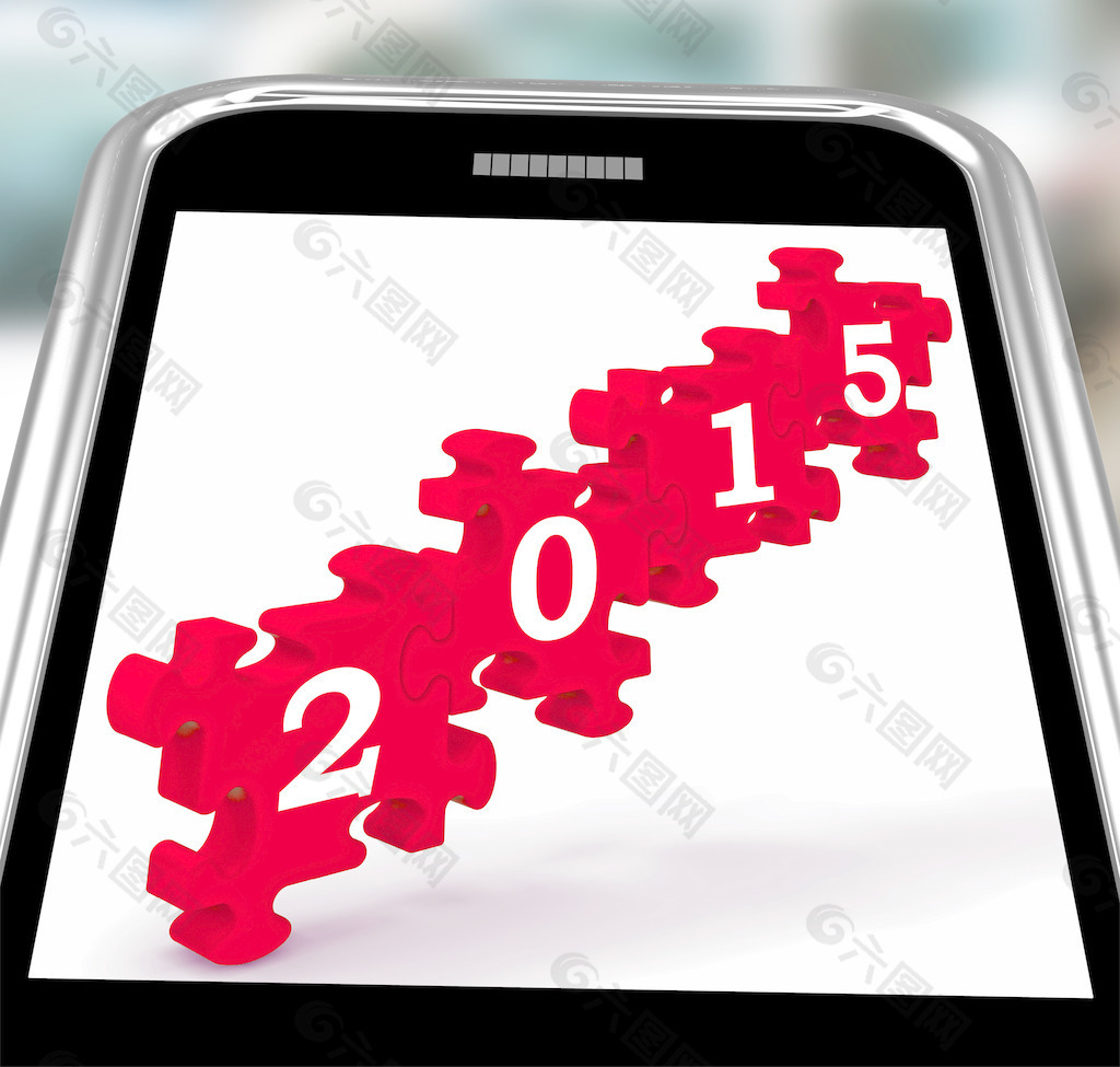 2015智能手机上显示出未来的庆祝活动