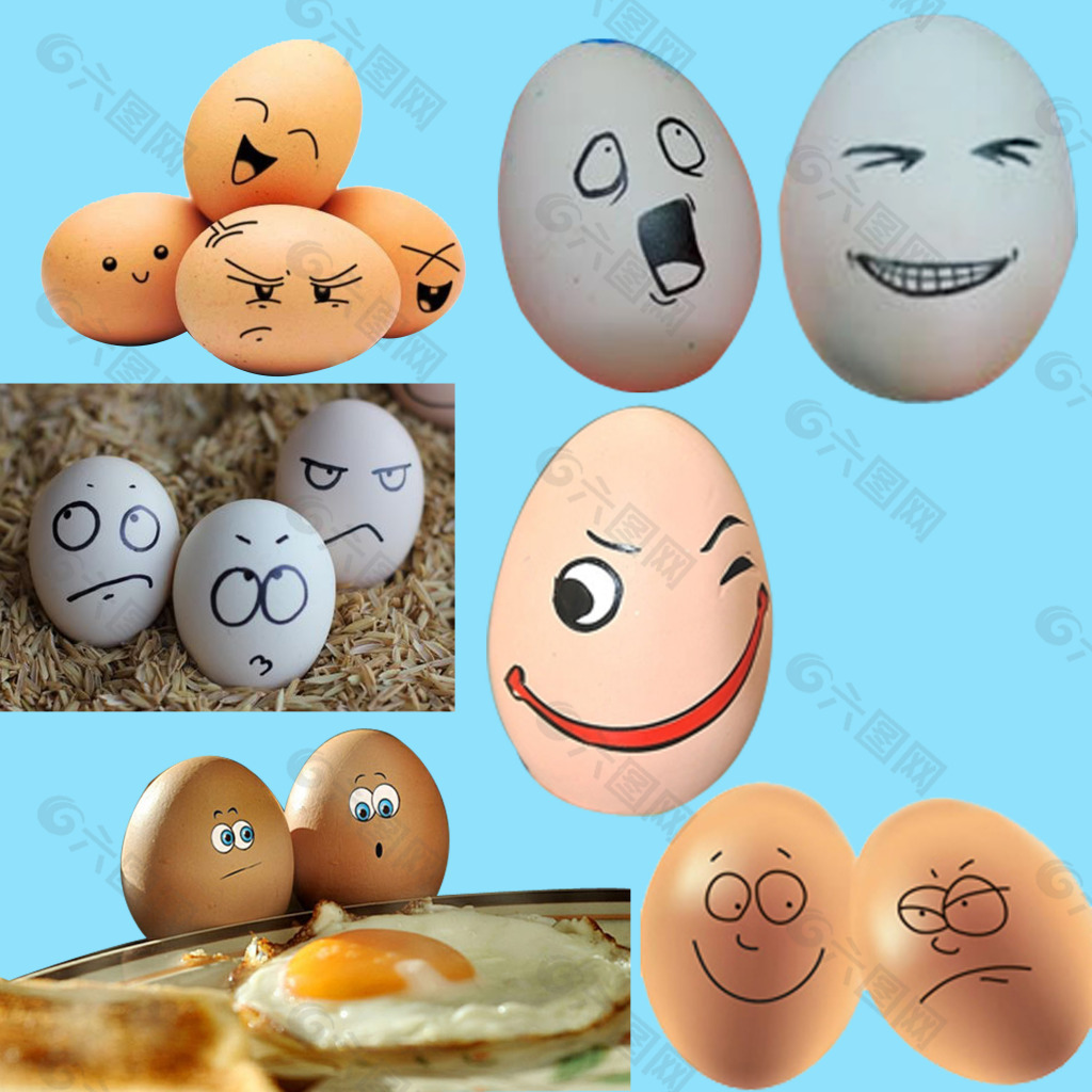鸡蛋画简笔画表情图片