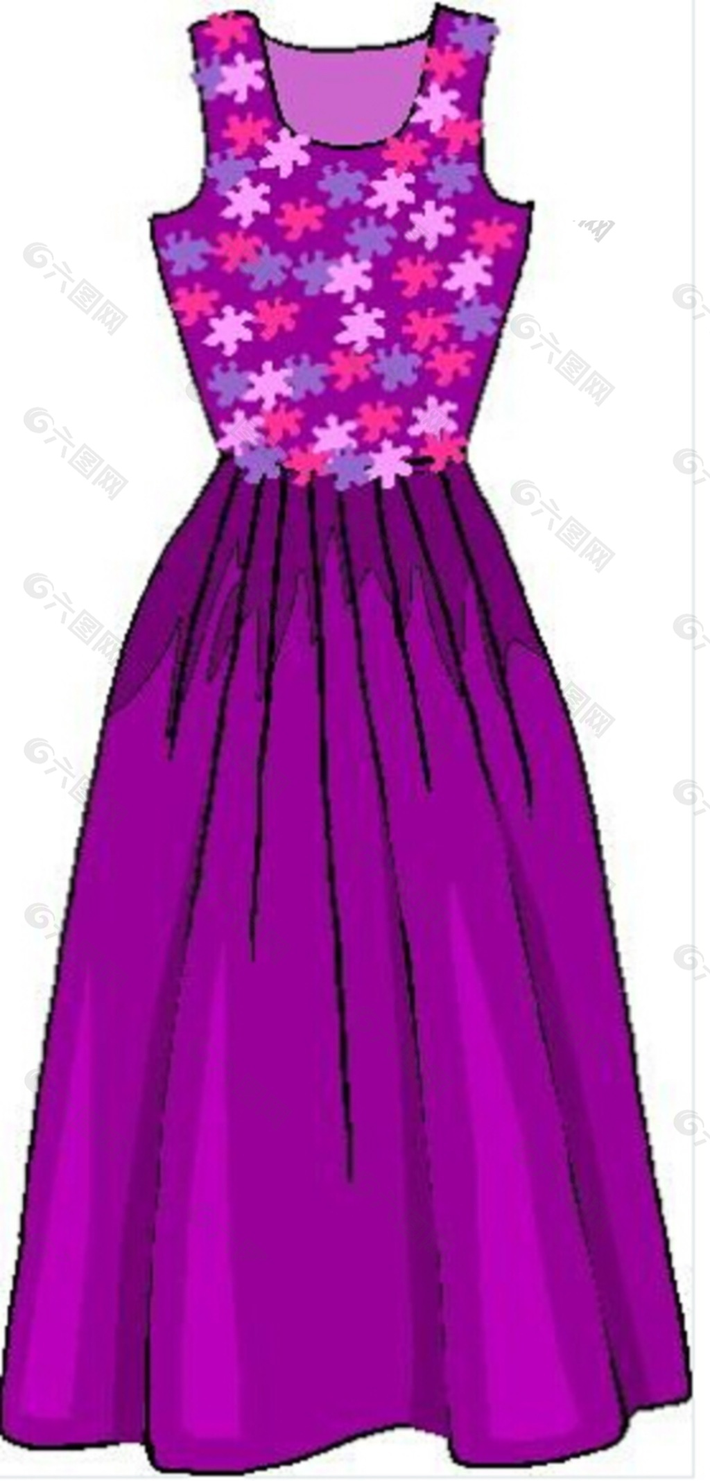 紫色女裙