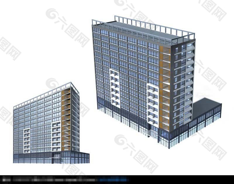 辦公大樓建築模型設計