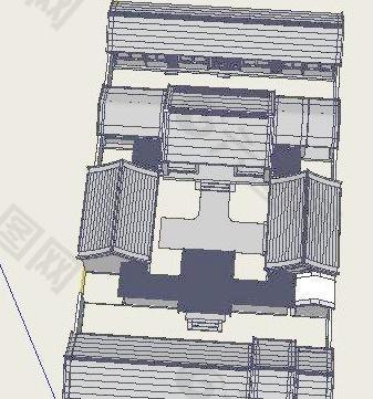 四合院su模型