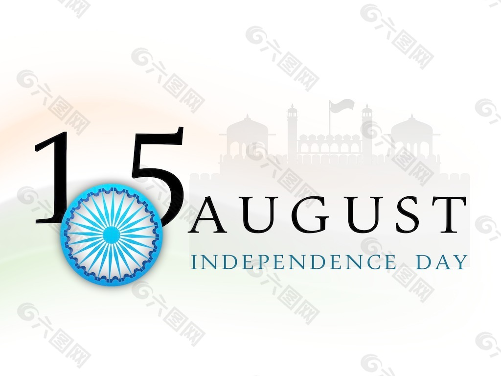 印度独立日的背景与文本15八月和Ashoka轮