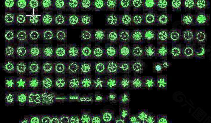 CAD植物平面图例图库