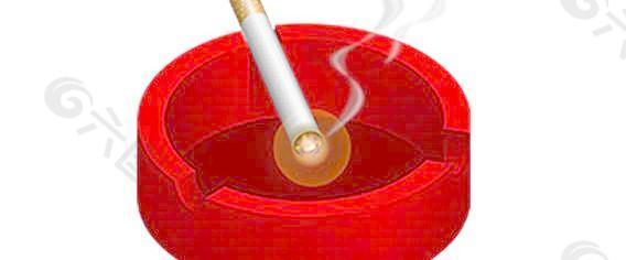 燃烧的香烟免费矢量的烟灰缸