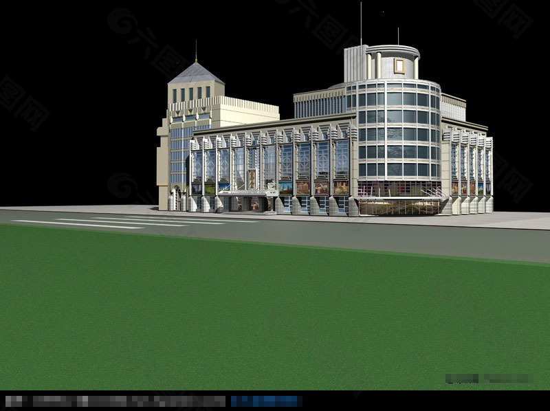3D商场建筑模型素材