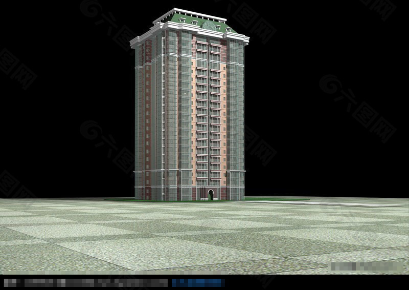 三维楼盘建筑模型