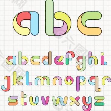 各种鲜艳的字母设计向量集04