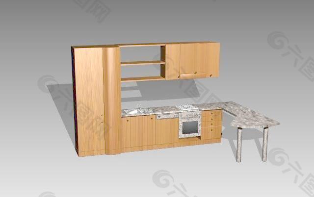 室内装饰厨具123D模型