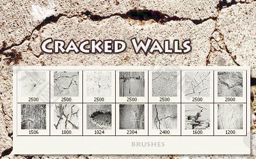 裂缝的墙壁刷为PS图象处理软件