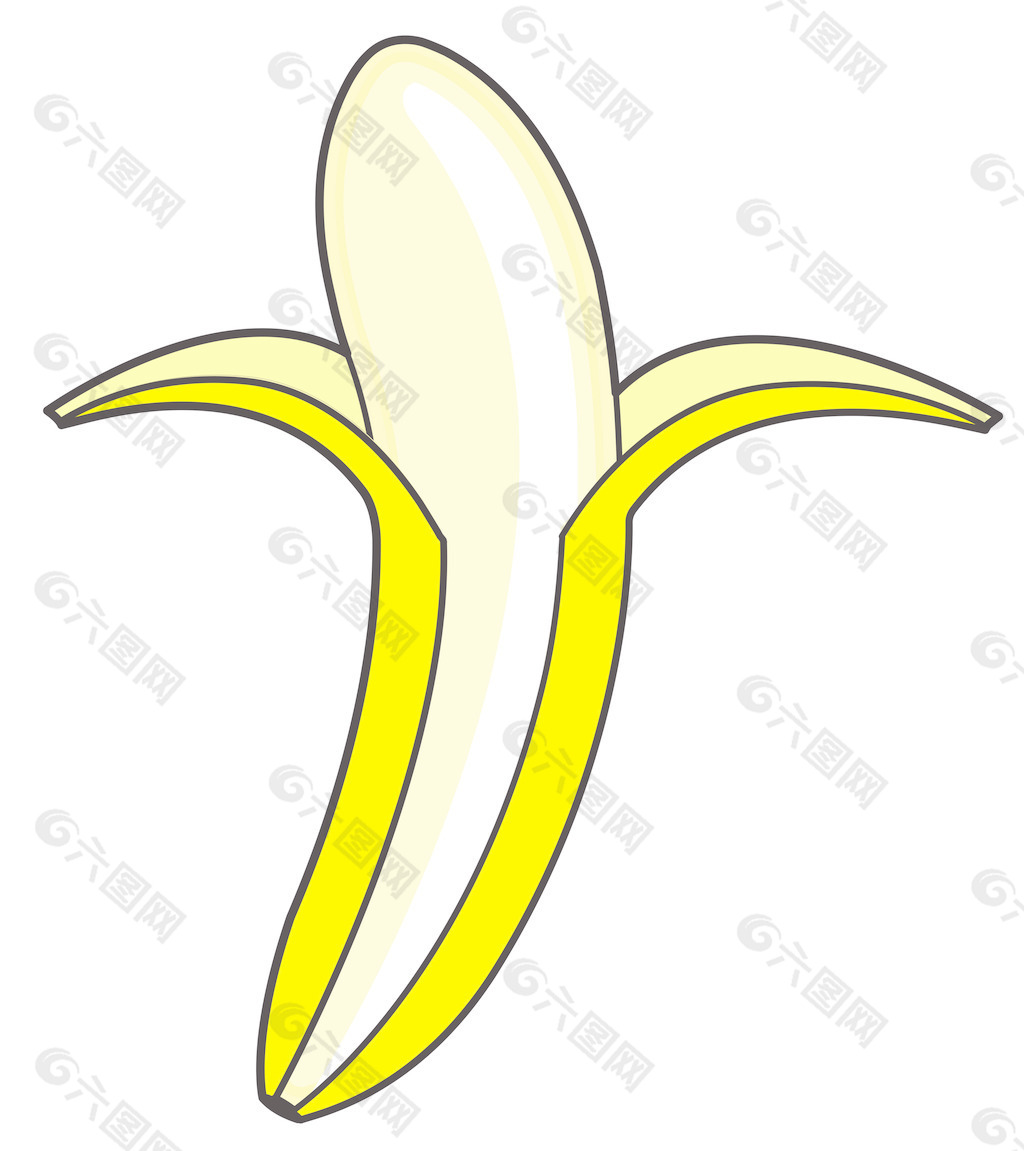 剥去香蕉向量