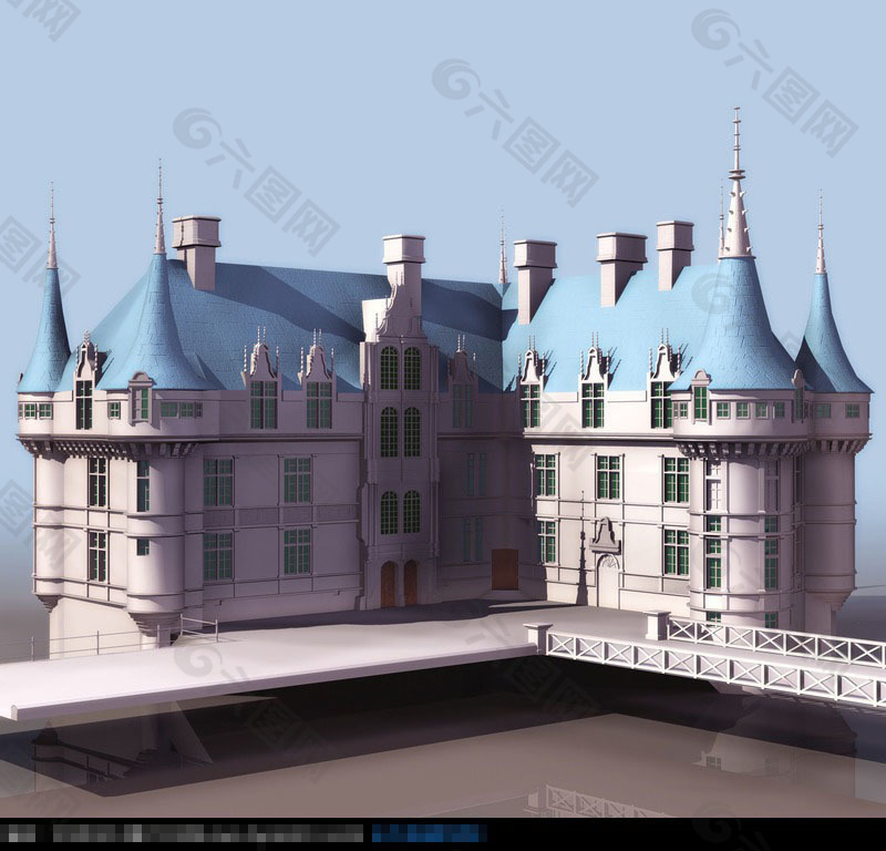 3D清真寺建筑模型