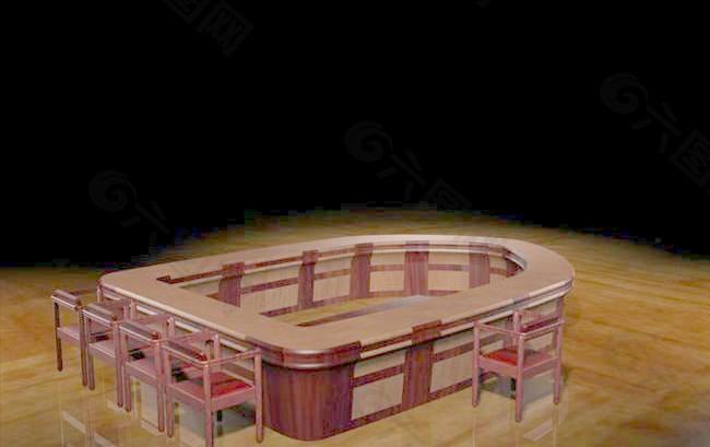 餐桌组合-67家具3D模型